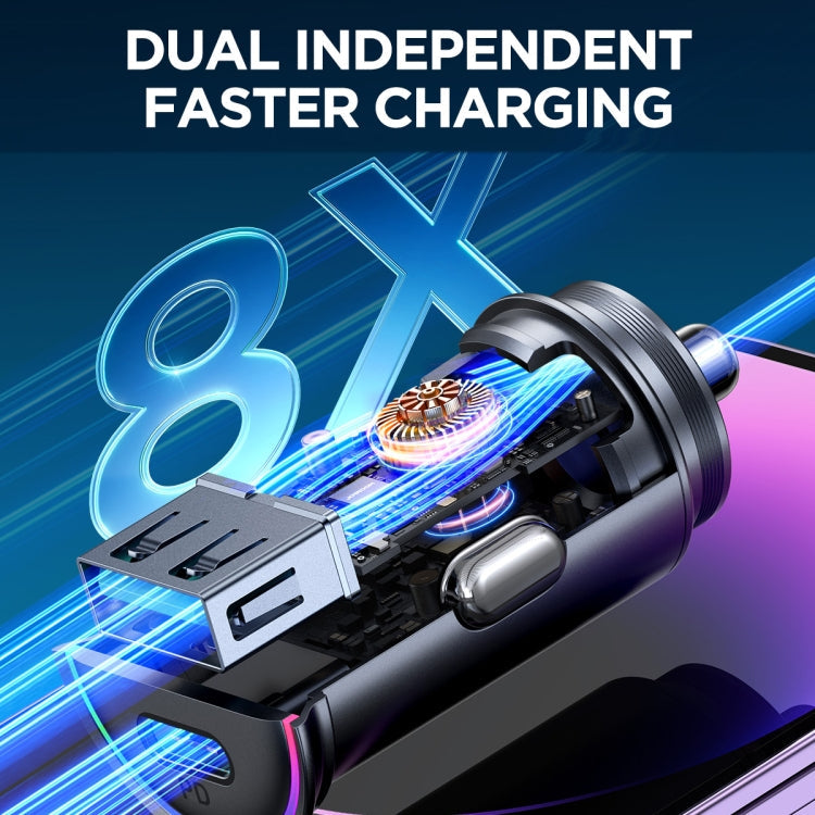 JOYROOM JR-CCN04 60W PD+QC3.0 Mini Metal Car Charger, JR-CCN04 – Fast Charging, Aluminum Alloy, TPU