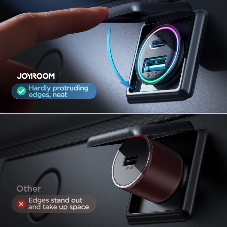JOYROOM JR-CCN04 60W PD+QC3.0 Mini Metal Car Charger, JR-CCN04 – Fast Charging, Aluminum Alloy, TPU