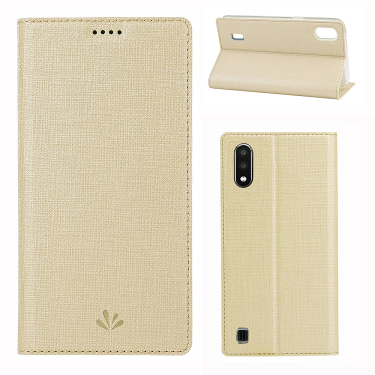 ViLi Shockproof TPU + PU Horizontal Flip Protective Case with Card Slot & Holder – Shockproof, Card Slot, Flip, For Nokia 5.3, For Samsung Galaxy A01(US Version), For Samsung Galaxy A11 / M11, For Samsung Galaxy A31, For Samsung Galaxy M31 For Samsung Galaxy A01(US Version) Gold