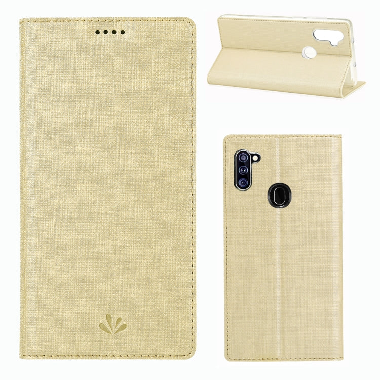 ViLi Shockproof TPU + PU Horizontal Flip Protective Case with Card Slot & Holder – Shockproof, Card Slot, Flip, For Nokia 5.3, For Samsung Galaxy A01(US Version), For Samsung Galaxy A11 / M11, For Samsung Galaxy A31, For Samsung Galaxy M31 For Samsung Galaxy A11 M11 Gold