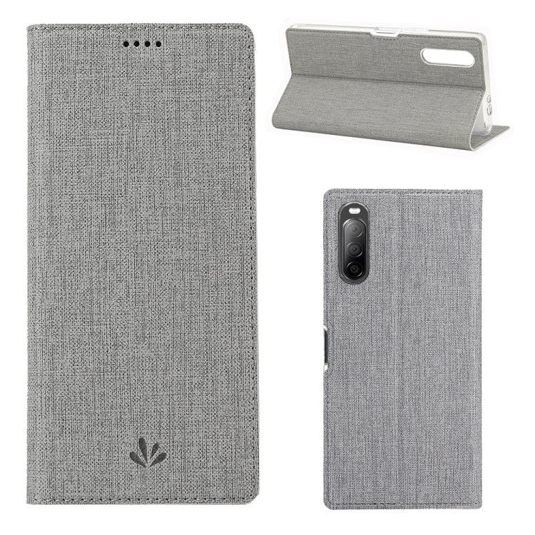 ViLi Shockproof TPU + PU Horizontal Flip Protective Case with Card Slot & Holder – Shockproof, Card Slot, Flip, For Sony Xperia L4, For Xiaomi Redmi Note 9 Pro / Note 9S For Sony Xperia L4 Grey