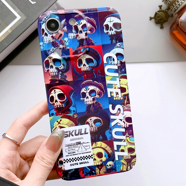 Painted Pattern Precise Hole PC Phone Case – Durable Build, Easy to Use, For iPhone SE 2022 / 2020 / 8 / 7 For iPhone SE 2022 2020 8 7 Cute Skull