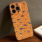 Painted Pattern Precise Hole PC Phone Case, For iPhone 12 Pro For iPhone 12 Pro Orange Label