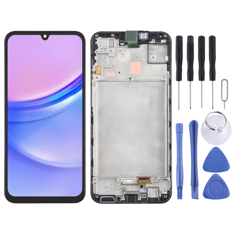 Original LCD Screen Digitizer Full Assembly with Frame – Durable Build, Easy to Use, For Samsung Galaxy A25 SM-A256B, For Samsung Galaxy A15 5G SM-A156B, For Samsung Galaxy A35 SM-A356B, For Samsung Galaxy A05 SM-A055F, For Samsung Galaxy A05s SM-A057F...