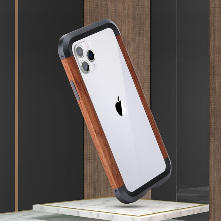 Metal + Wood Frame Protective Case, For iPhone 11, For iPhone 11 Pro,...
