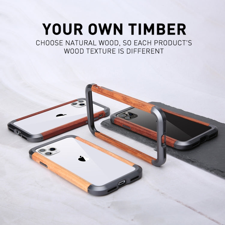 Metal + Wood Frame Protective Case, For iPhone 11, For iPhone 11 Pro,...