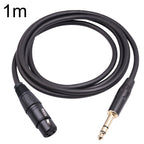 6.35mm 1/4 TRS Male to XLR 3pin Female Microphone Cable, 1m, 1.8m, 3m, 5m, 10m 1m