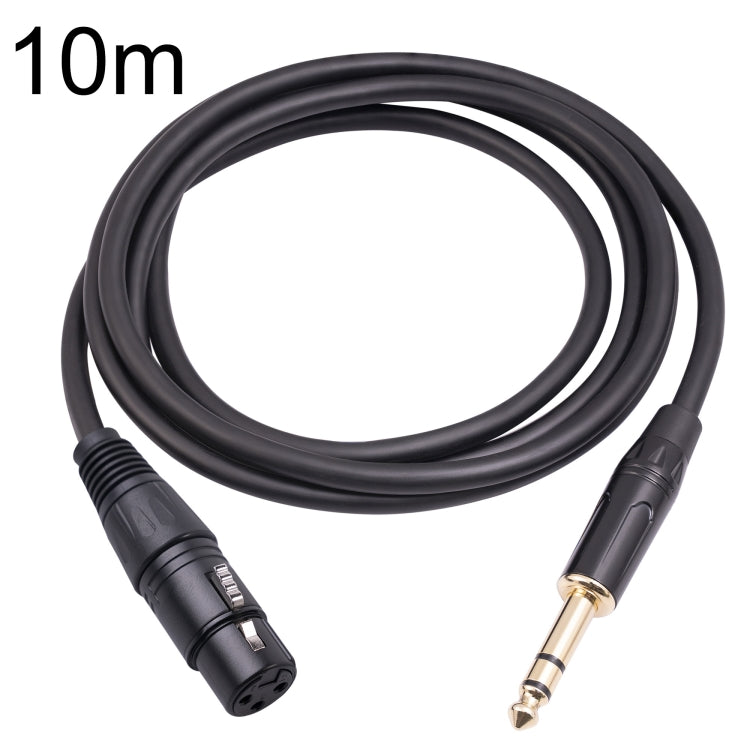 6.35mm 1/4 TRS Male to XLR 3pin Female Microphone Cable, 1m, 1.8m, 3m, 5m, 10m 10m