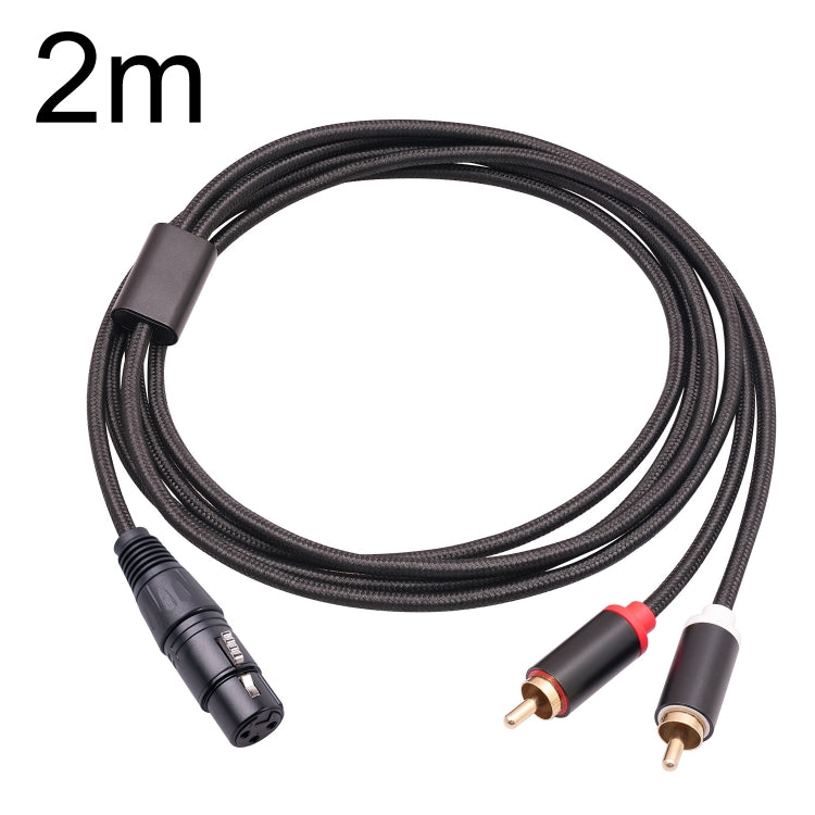 RCA20 XLR Female to Dual RCA Y-Splitter Audio Cable, 1m, 2m, 3m 2m