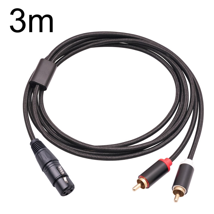 RCA20 XLR Female to Dual RCA Y-Splitter Audio Cable, 1m, 2m, 3m 3m