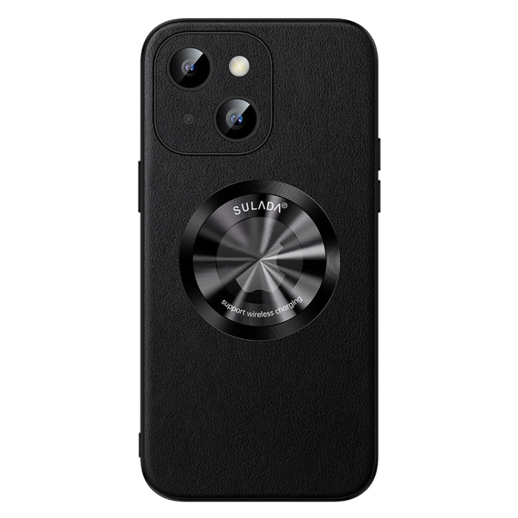 SULADA Microfiber Leather MagSafe Magnetic Phone Case, For iPhone 15, For iPhone 14 Plus, For iPhone 14 For iPhone 15 Black