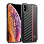 LC.IMEEKE 3 in 1 Carbon Fiber Texture Shockproof Phone Case, For iPhone XS Max, For iPhone X, For iPhone 7 Plus / 8 Plus For iPhone XS Max