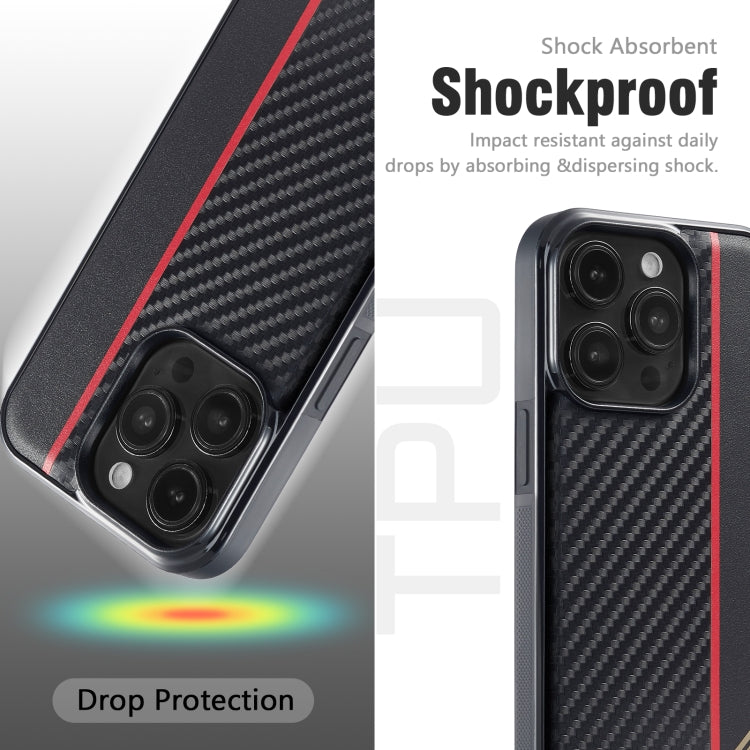 LC.IMEEKE 3 in 1 Carbon Fiber Texture Shockproof Phone Case, For iPhone 17 Pro Max, For iPhone 17 Pro, For iPhone 17, For iPhone Air, For iPhone 16 Pro Max, For iPhone 16 Pro, For iPhone 16 Plus, For iPhone 16, For iPhone 14 Plus, For iPhone 14        ...
