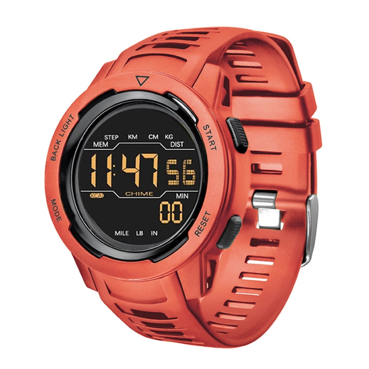 SPOVAN P100 LED Luminous Pedometer Multifunctional Sports Electronic Watch Red