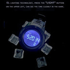 SPOVAN P100 LED Luminous Pedometer Multifunctional Sports Electronic Watch