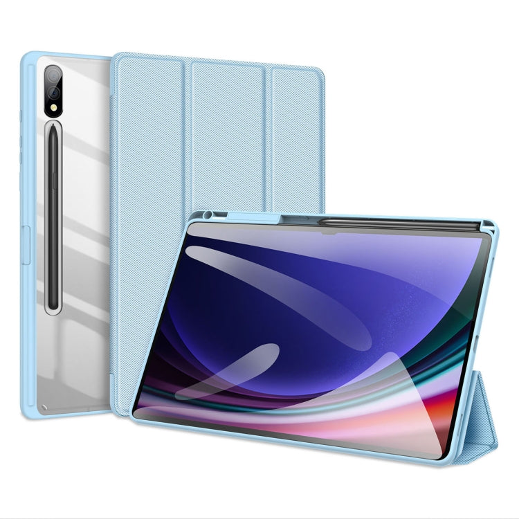 DUX DUCIS TOBY Series Antiskid Leather Tablet Case with Sleep / Wake-up Function – Leather, TPU, For Galaxy Tab S12+, For Samsung Galaxy Tab S10 Lite / S10 FE, For Samsung Galaxy Tab S10 FE+, For Samsung Galaxy Tab S10 Ultra For Samsung Galaxy Tab S10+ Blue