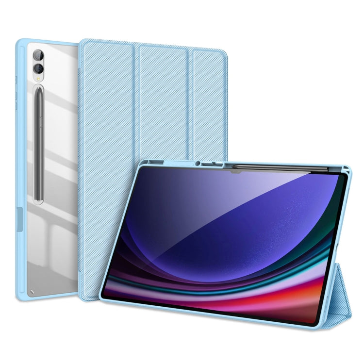 DUX DUCIS TOBY Series Antiskid Leather Tablet Case with Sleep / Wake-up Function – Leather, TPU, For Galaxy Tab S12+, For Samsung Galaxy Tab S10 Lite / S10 FE, For Samsung Galaxy Tab S10 FE+, For Samsung Galaxy Tab S10 Ultra For Samsung Galaxy Tab S10 Ultra Blue