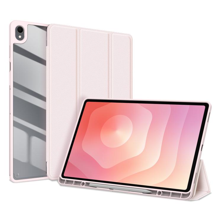 DUX DUCIS TOBY Series Antiskid Leather Tablet Case with Sleep / Wake-up Function, For Galaxy Tab S12+, For Samsung Galaxy Tab S10 Lite / S10 FE, For Samsung Galaxy Tab S10 FE+, For Samsung Galaxy Tab S10 Ultra, For Samsung Galaxy Tab S10+              ... For Galaxy Tab S12+ Pink