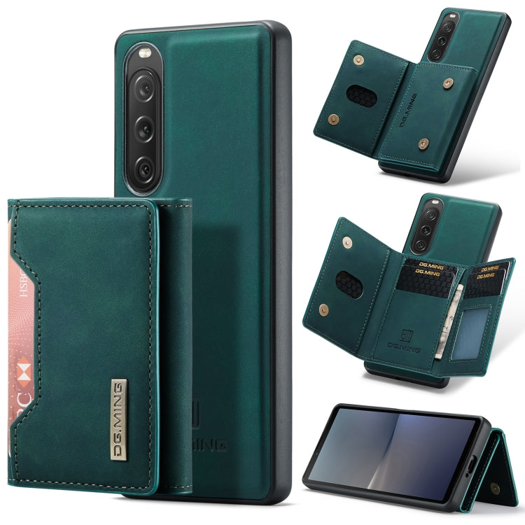 DG.MING M2 Series 3-Fold Multi Card Bag + Magnetic Phone Case – Magnetic, Card Slot, Leather, For Sony Xperia 10 VI, For Sony Xperia 1 VI, For Sony Xperia 1 V, For Sony Xperia 10 V For Sony Xperia 10 V Green