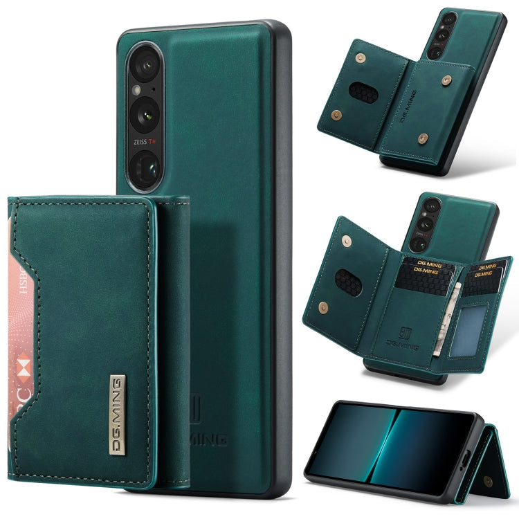 DG.MING M2 Series 3-Fold Multi Card Bag + Magnetic Phone Case – Magnetic, Card Slot, Leather, For Sony Xperia 10 VI, For Sony Xperia 1 VI, For Sony Xperia 1 V, For Sony Xperia 10 V For Sony Xperia 1 VI Green