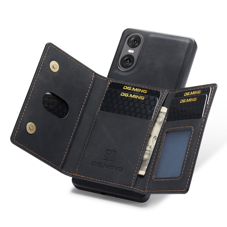 DG.MING M2 Series 3-Fold Multi Card Bag + Magnetic Phone Case – Magnetic, Card Slot, Leather, For Sony Xperia 10 VI, For Sony Xperia 1 VI, For Sony Xperia 1 V, For Sony Xperia 10 V