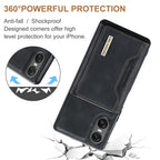 DG.MING M2 Series 3-Fold Multi Card Bag + Magnetic Phone Case – Magnetic, Card Slot, Leather, For Sony Xperia 10 VI, For Sony Xperia 1 VI, For Sony Xperia 1 V, For Sony Xperia 10 V
