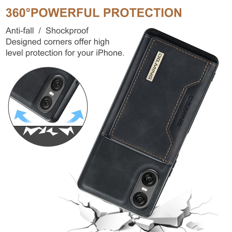 DG.MING M2 Series 3-Fold Multi Card Bag + Magnetic Phone Case – Magnetic, Card Slot, Leather, For Sony Xperia 10 VI, For Sony Xperia 1 VI, For Sony Xperia 1 V, For Sony Xperia 10 V