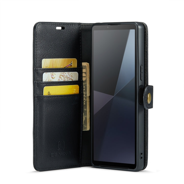DG.MING Crazy Horse Texture Detachable Magnetic Leather Phone Case – Magnetic, Card Slot, Flip, For Sony Xperia 10 VI, For Sony Xperia 1 VI, For Sony Xperia 1 V, For Sony Xperia 10 V
