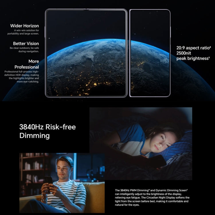 Honor Magic V2 Ultimate 5G, 7.92 inch + 6.43 inch MagicOS 7.2 Snapdragon 8 Gen2 Octa Core up to 3.36GHz, Network: 5G, OTG, Not Support Google Play, 16GB+1TB