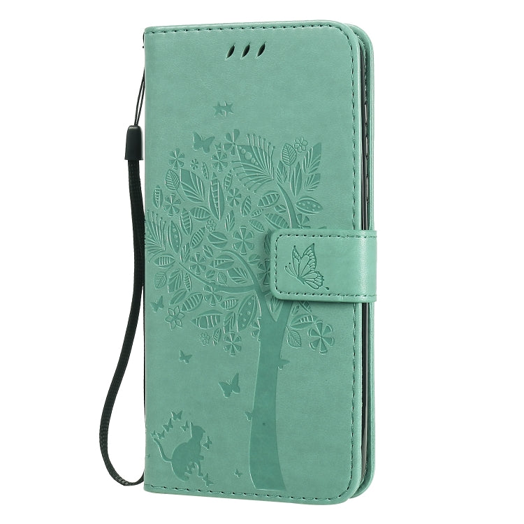 Tree & Cat Embossed Pattern Horizontal Flip Leather Case with Holder & Card Slots & Wallet & Lanyard – Lanyard, Card Slot, Flip, For Motorola Moto G Power, For Motorola Moto G8 Power Lite