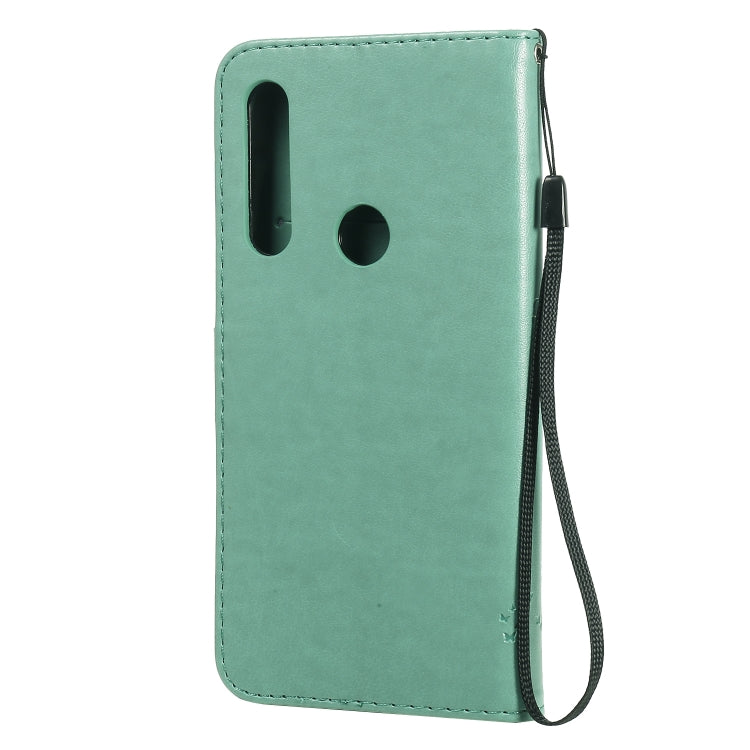 Tree & Cat Embossed Pattern Horizontal Flip Leather Case with Holder & Card Slots & Wallet & Lanyard – Lanyard, Card Slot, Flip, For Motorola Moto G Power, For Motorola Moto G8 Power Lite
