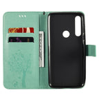 Tree & Cat Embossed Pattern Horizontal Flip Leather Case with Holder & Card Slots & Wallet & Lanyard – Lanyard, Card Slot, Flip, For Motorola Moto G Power, For Motorola Moto G8 Power Lite
