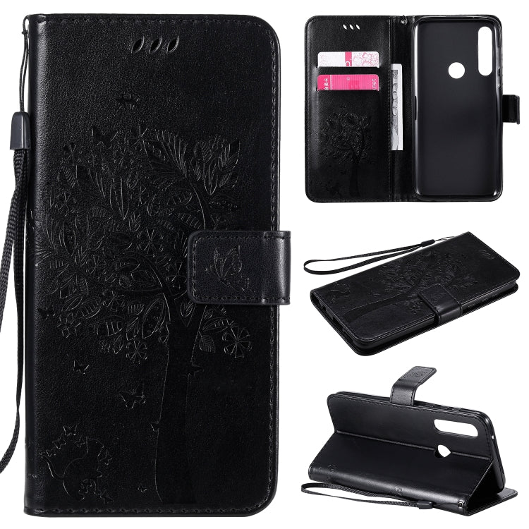 Tree & Cat Embossed Pattern Horizontal Flip Leather Case with Holder & Card Slots & Wallet & Lanyard – Lanyard, Card Slot, Flip, For Motorola Moto G Power, For Motorola Moto G8 Power Lite For Motorola Moto G Power Black