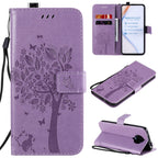 Tree & Cat Embossed Pattern Horizontal Flip Leather Case with Holder & Card Slots & Wallet & Lanyard – Lanyard, Card Slot, Flip, For Xiaomi Redmi K30 Pro, For Huawei Nova 7 Pro
