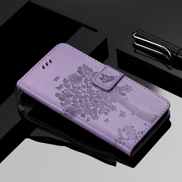 Tree & Cat Embossed Pattern Horizontal Flip Leather Case with Holder & Card Slots & Wallet & Lanyard – Lanyard, Card Slot, Flip, For Xiaomi Redmi K30 Pro, For Huawei Nova 7 Pro
