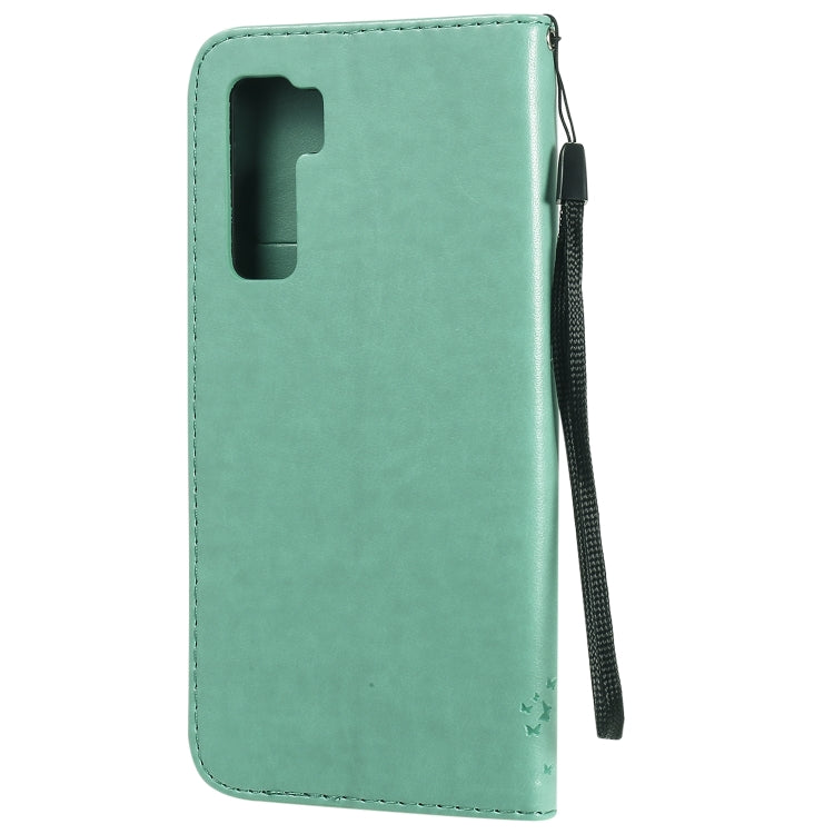 Tree & Cat Embossed Pattern Horizontal Flip Leather Case with Holder & Card Slots & Wallet & Lanyard – Lanyard, Card Slot, Flip, For Huawei Nova 7 SE, For Huawei Nova 7