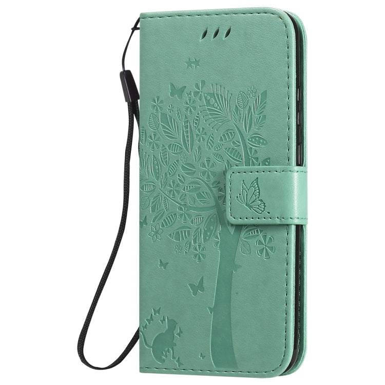 Tree & Cat Embossed Pattern Horizontal Flip Leather Case with Holder & Card Slots & Wallet & Lanyard – Lanyard, Card Slot, Flip, For Huawei P Smart 2020, For Huawei Y5p