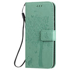 Tree & Cat Embossed Pattern Horizontal Flip Leather Case with Holder & Card Slots & Wallet & Lanyard – Lanyard, Card Slot, Flip, For Huawei P Smart 2020, For Huawei Y5p