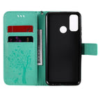 Tree & Cat Embossed Pattern Horizontal Flip Leather Case with Holder & Card Slots & Wallet & Lanyard – Lanyard, Card Slot, Flip, For Huawei P Smart 2020, For Huawei Y5p