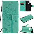 Tree & Cat Embossed Pattern Horizontal Flip Leather Case with Holder & Card Slots & Wallet & Lanyard – Lanyard, Card Slot, Flip, For Huawei P Smart 2020, For Huawei Y5p