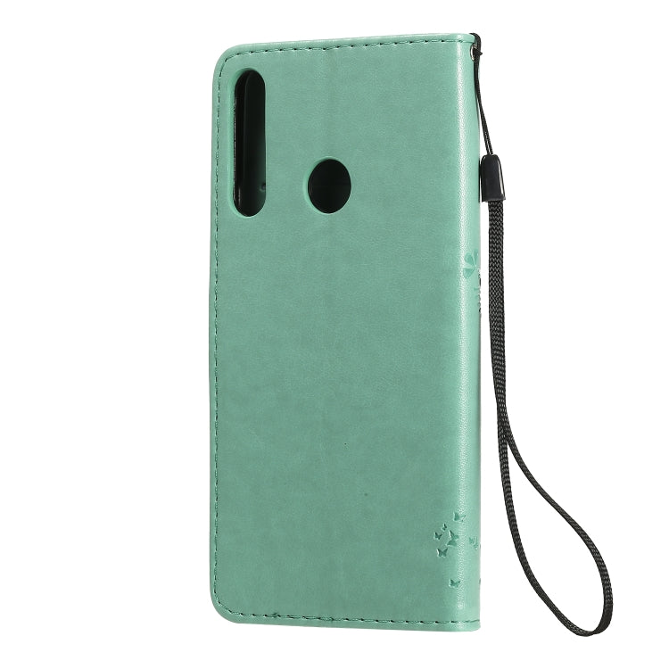 Tree & Cat Embossed Pattern Horizontal Flip Leather Case with Holder & Card Slots & Wallet & Lanyard – Lanyard, Card Slot, Flip, For Huawei Y6p, For Huawei Honor 9A