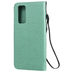 Tree & Cat Embossed Pattern Horizontal Flip Leather Case with Holder & Card Slots & Wallet & Lanyard – Lanyard, Card Slot, Flip, For Huawei Honor 30 Pro, For Huawei Honor 30