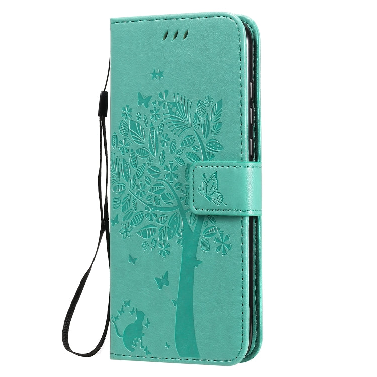Tree & Cat Embossed Pattern Horizontal Flip Leather Case with Holder & Card Slots & Wallet & Lanyard – Lanyard, Card Slot, Flip, For Huawei Honor Play4T Pro, For Nokia 1.3