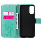 Tree & Cat Embossed Pattern Horizontal Flip Leather Case with Holder & Card Slots & Wallet & Lanyard – Lanyard, Card Slot, Flip, For Huawei Honor Play4T Pro, For Nokia 1.3