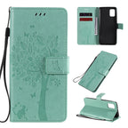 Tree & Cat Embossed Pattern Horizontal Flip Leather Case with Holder & Card Slots & Wallet & Lanyard, For Samsung Galaxy A31, For Samsung Galaxy A41 For Samsung Galaxy A31 Green