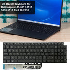 US Version Backlight Laptop Keyboard – Durable Build, Easy to Use, For Dell Inspiron 15-3511 3515 5510 7510 16-7610, For Dell Vostro 5310 5320 5410 Latitude 3320 3420, For Dell Latitude 5520 5521 Precision 3560 3561, For Dell Latitude 7300 5300 5200
