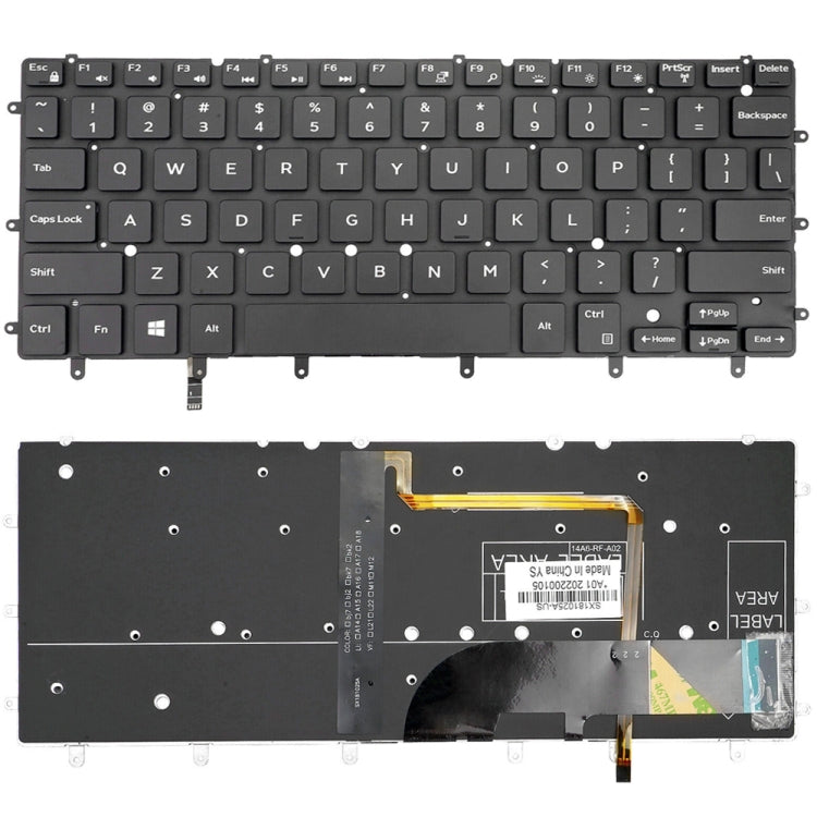 US Version Backlight Laptop Keyboard – Durable Build, Easy to Use, For Dell Inspiron 15-3511 3515 5510 7510 16-7610, For Dell Vostro 5310 5320 5410 Latitude 3320 3420, For Dell Latitude 5520 5521 Precision 3560 3561, For Dell Latitude 7300 5300 5200 For Dell XPS 13 9343 13 9350 9360