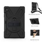 Shockproof Colorful Silicone + PC Protective Case with Holder & Shoulder Strap & Hand Strap & Pen Slot, For Samsung Galaxy Tab S6 Lite P610, For iPad Pro 12.9 2021 / 2020