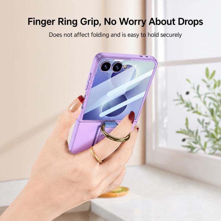 GKK Integrated Ultrathin Shockproof Phone Case with Ring Wrist Strap, For Galaxy Z Flip8 5G, For Samsung Galaxy Z Flip7 5G, For Samsung Galaxy Z Flip6, For Samsung Galaxy Z Flip5, For Samsung Galaxy Z Flip4 5G