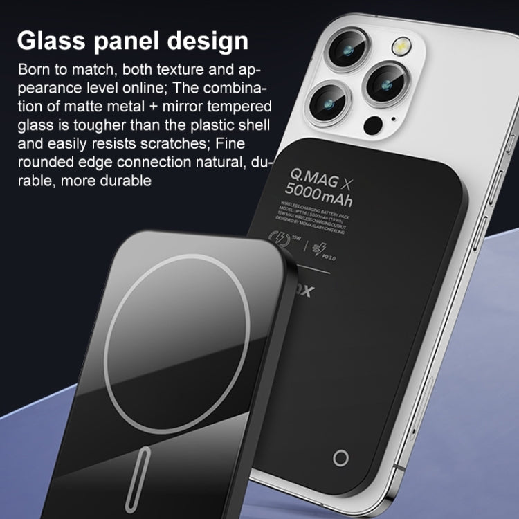 MOMAX Q.MAG X Portable Metal Magnetic Wireless Power Bank, 5000mAh, 20000mAh – Magnetic, Fast Charging, Wireless Charging